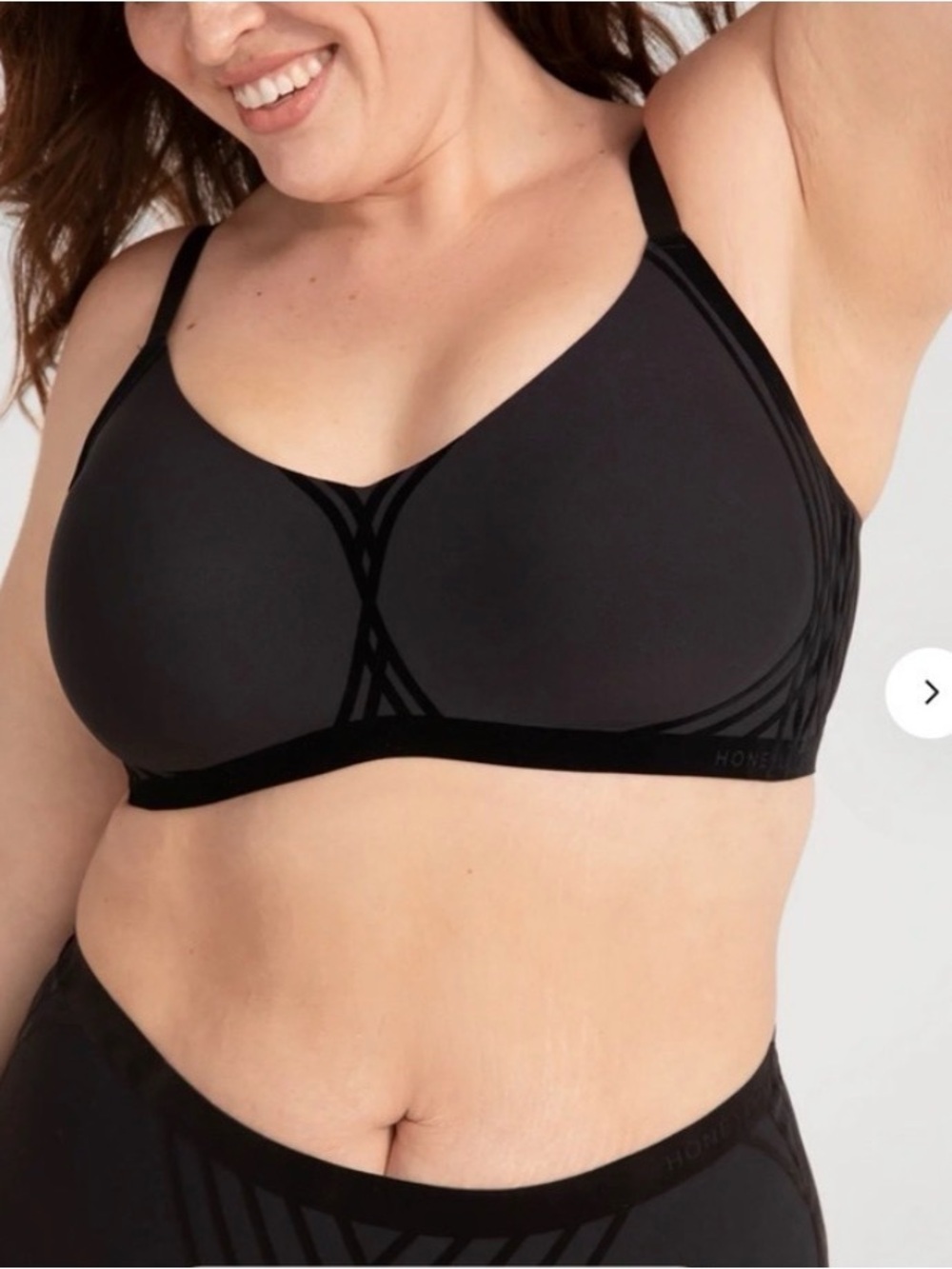 Honeylove Silhouette Wireless Bra Vamp Black 2X 44C NWT - Picture 2 of 8